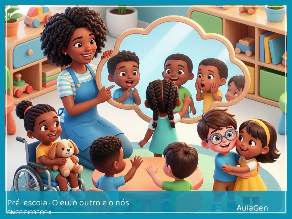 Plano de aula de O eu, o outro e o nós para Pré-escola — Cartões de sentimentos: posso contar (BNCC EI03EO04) | AulaGen