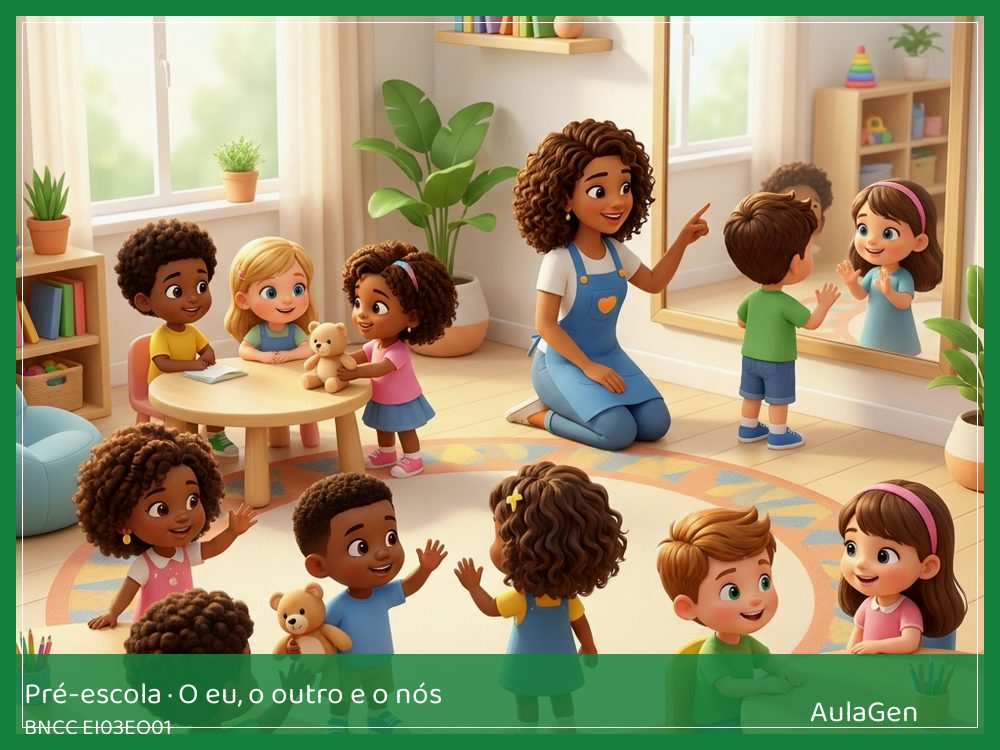 Plano de aula de O eu, o outro e o nós para Pré-escola — Como posso ajudar? (BNCC EI03EO01) | AulaGen