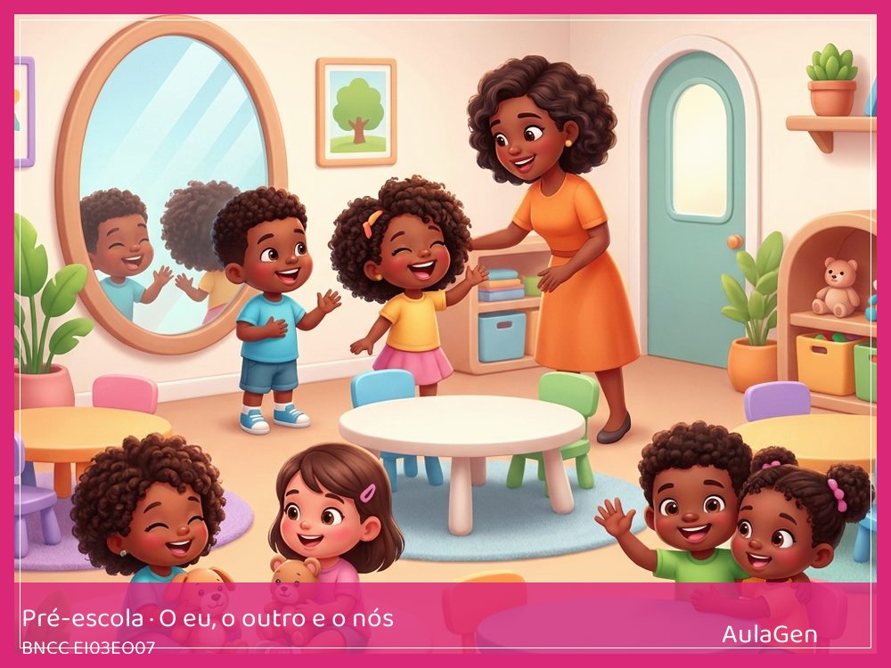 Plano de aula de O eu, o outro e o nós para Pré-escola — Fantoches resolvem problemas (BNCC EI03EO07) | AulaGen