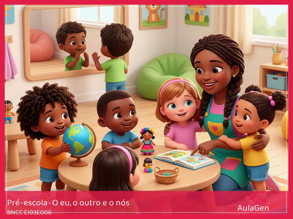 Plano de aula de O eu, o outro e o nós para Pré-escola — Jeitos de dizer olá (BNCC EI03EO06) | AulaGen