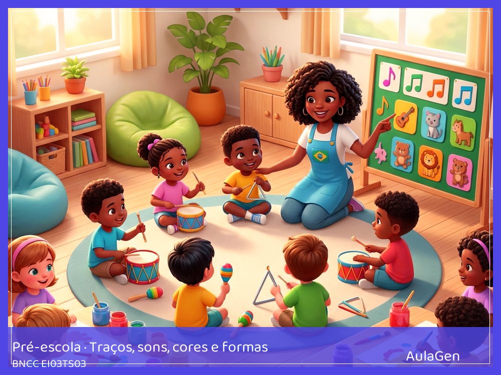 Plano de aula de Traços, sons, cores e formas para Pré-escola — Forte e fraco com panos (BNCC EI03TS03) | AulaGen